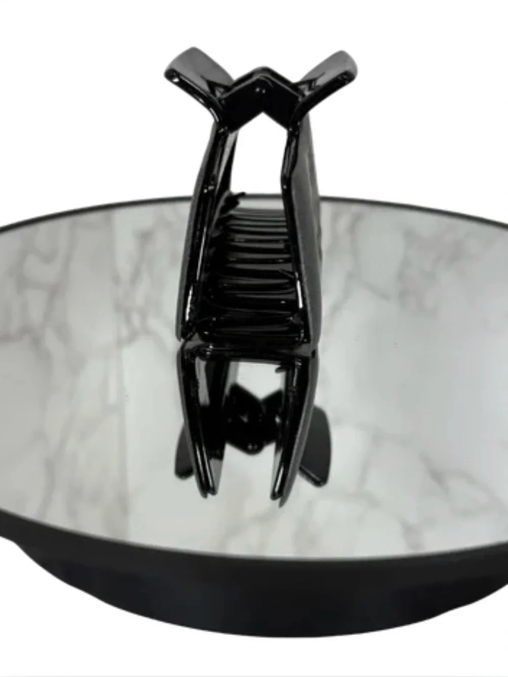 HAIR CLAW CLIP: Gray & Black w/Triomphe, NIP
